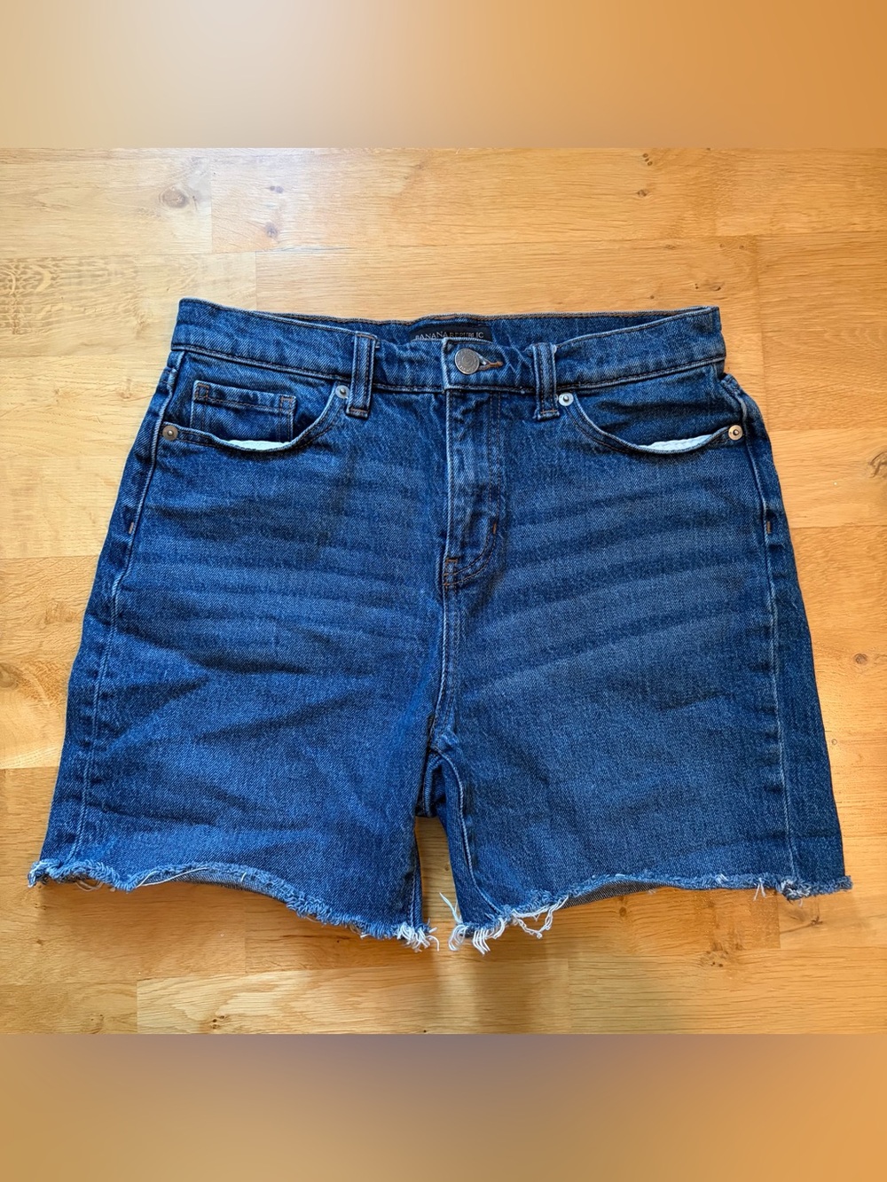 Banana Republic Dark Blue Denim Cutoff Shorts, Size 26/2
